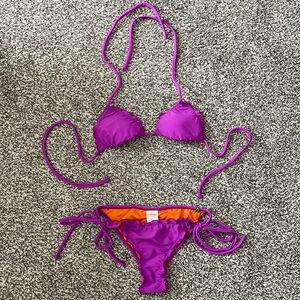 Havaianas Brazilian bikini bottom size G/L and top size P/S- never worn !